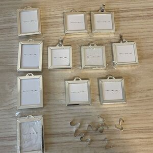 Pottery Barn Silver Mini Picture Frame Set